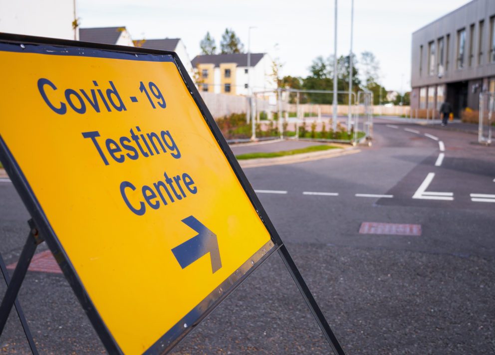 Uk Covid 19 Testing Centre Sign